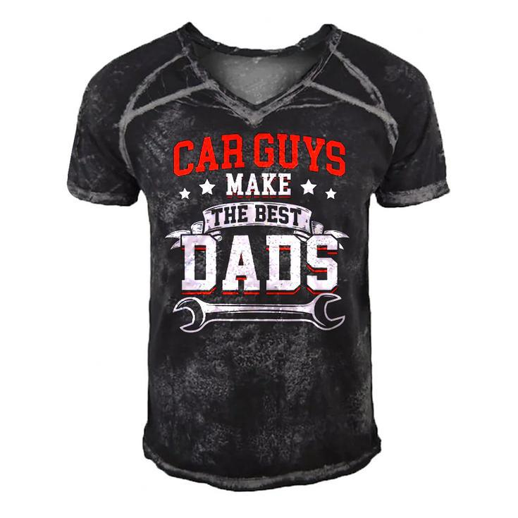Funny Car Guys Make The Best Dads Mechanic Fathers Day Men's Short Sleeve V-neck 3D Print Retro Tshirt