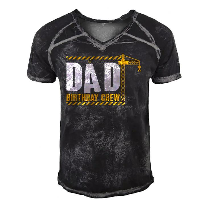 Funny Dad Birthday Crew Construction Birthday Party Men's Short Sleeve V-neck 3D Print Retro Tshirt