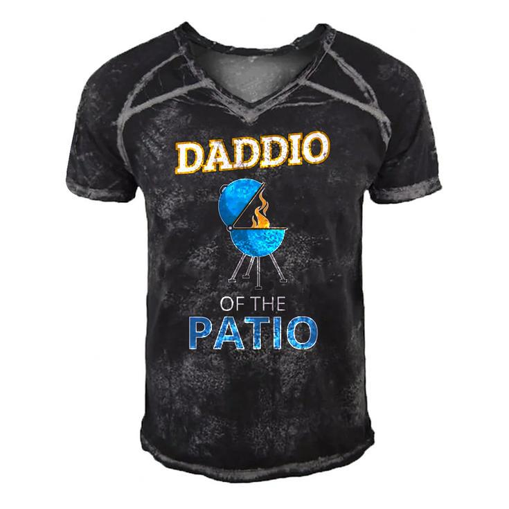 Funny Daddio Of The Patio Fathers Day Bbq Grill Dad Men's Short Sleeve V-neck 3D Print Retro Tshirt