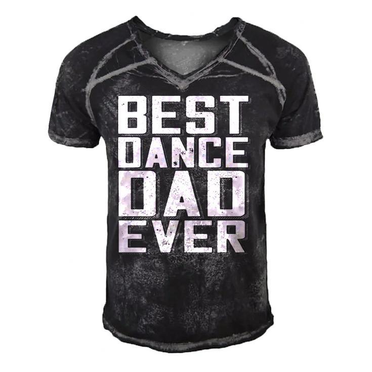 Funny Fathers Day Best Dance Dad Ever Daddy Tee  Men's Short Sleeve V-neck 3D Print Retro Tshirt
