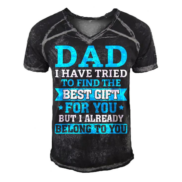 Funny Fathers Day  Dad From Daughter Son Wife For Daddy  V2 Men's Short Sleeve V-neck 3D Print Retro Tshirt