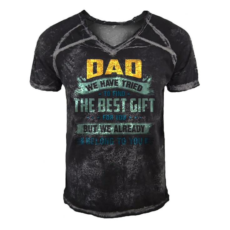 Funny Fathers Day Gift Daddy We Have Tried Men's Short Sleeve V-neck 3D Print Retro Tshirt