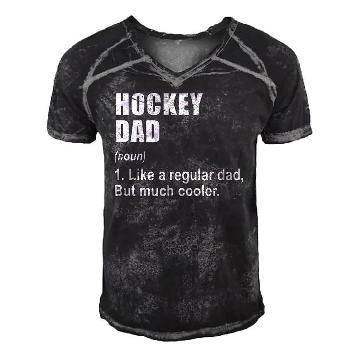 Funny Hockey Dad Like Dad But Much Cooler Definition  Men's Short Sleeve V-neck 3D Print Retro Tshirt