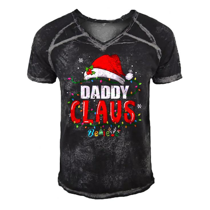 Funny Santa Daddy Claus Christmas Matching Family Men's Short Sleeve V-neck 3D Print Retro Tshirt