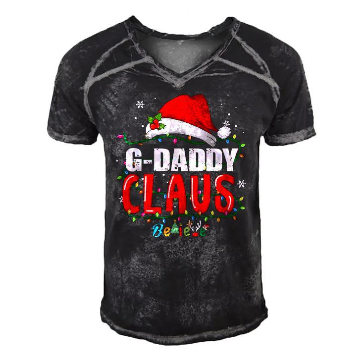 Funny Santa G-Daddy Claus Christmas Matching Family Men's Short Sleeve V-neck 3D Print Retro Tshirt