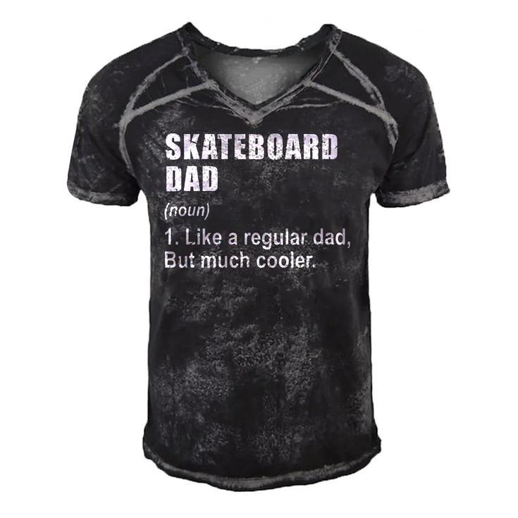 Funny Skateboard Dad Like Dad But Much Cooler Definition Men's Short Sleeve V-neck 3D Print Retro Tshirt