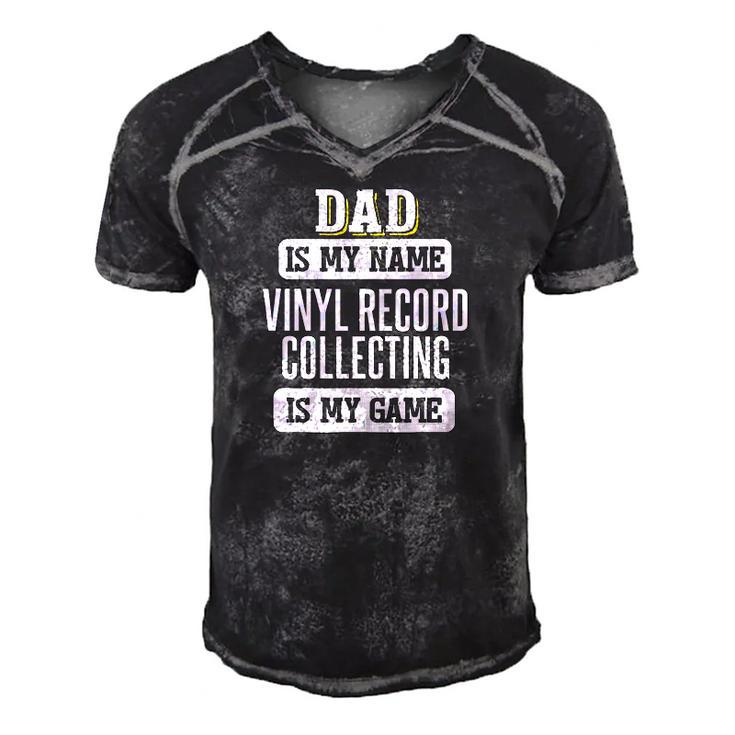 Funny Vinyl Record Collecting Gift For Dad Fathers Day Men's Short Sleeve V-neck 3D Print Retro Tshirt