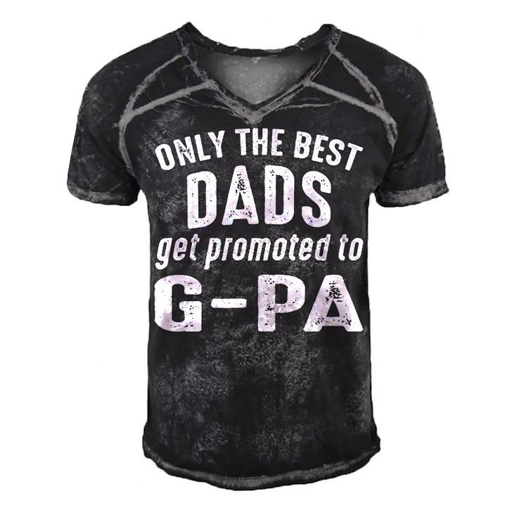 G Pa Grandpa Gift   Only The Best Dads Get Promoted To G Pa Men's Short Sleeve V-neck 3D Print Retro Tshirt