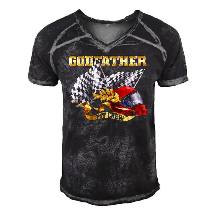 Godfather Birthday - Godfather Pit Crew S Men's Short Sleeve V-neck 3D Print Retro Tshirt