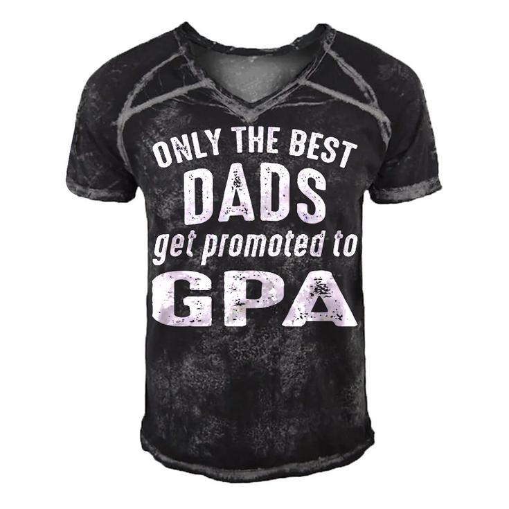 Gpa Grandpa Gift   Only The Best Dads Get Promoted To Gpa Men's Short Sleeve V-neck 3D Print Retro Tshirt
