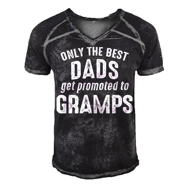 Gramps Grandpa Gift   Only The Best Dads Get Promoted To Gramps Men's Short Sleeve V-neck 3D Print Retro Tshirt