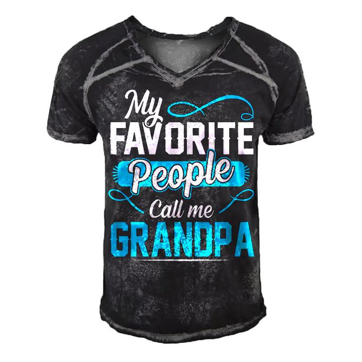 Grandpa Gift   My Favorite People Call Me Grandpa V2 Men's Short Sleeve V-neck 3D Print Retro Tshirt