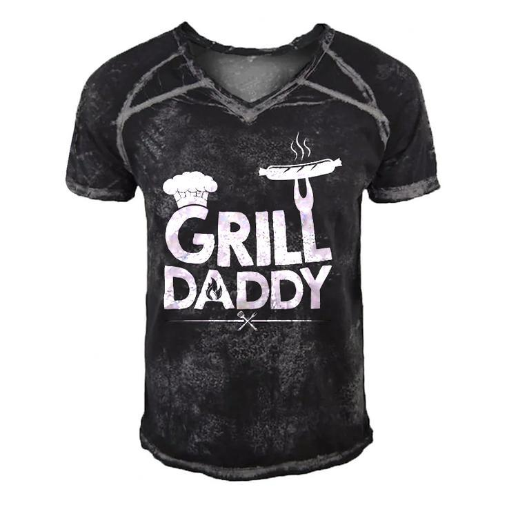 Grill Daddy Funny Grill Father Grill Dad Fathers Day Men's Short Sleeve V-neck 3D Print Retro Tshirt