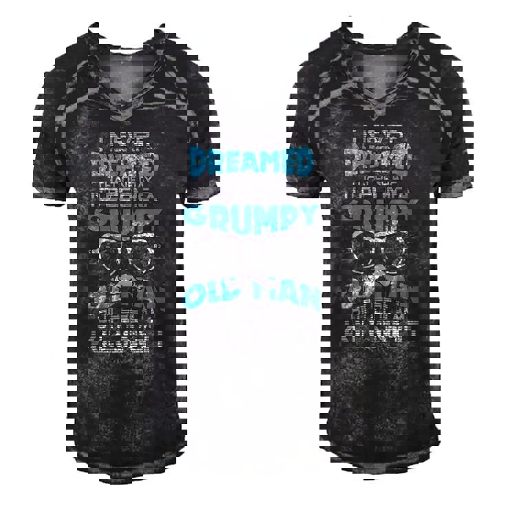 Grumpy Old Men Im A Grumpy Old Man Grumpy Old Man Men's Short Sleeve V-neck 3D Print Retro Tshirt