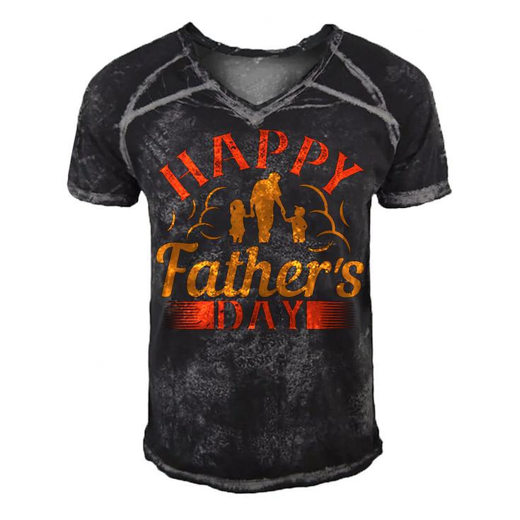 Happy Fathers Day  Fathers Day Gift Men's Short Sleeve V-neck 3D Print Retro Tshirt