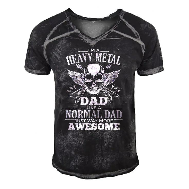 Heavy Metal Dad Rock Music Men's Short Sleeve V-neck 3D Print Retro Tshirt