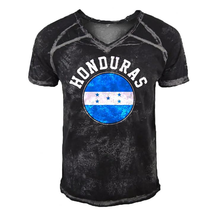 Honduras Honduran Flag Republic Of Honduras  Men's Short Sleeve V-neck 3D Print Retro Tshirt