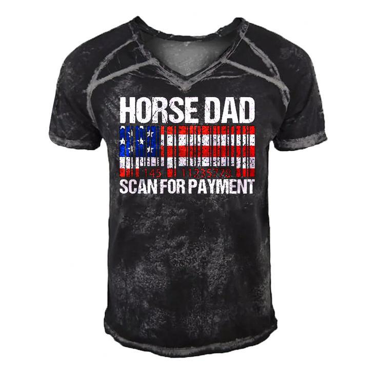 Horse Dad Scan For Payment Fathers Day Men's Short Sleeve V-neck 3D Print Retro Tshirt