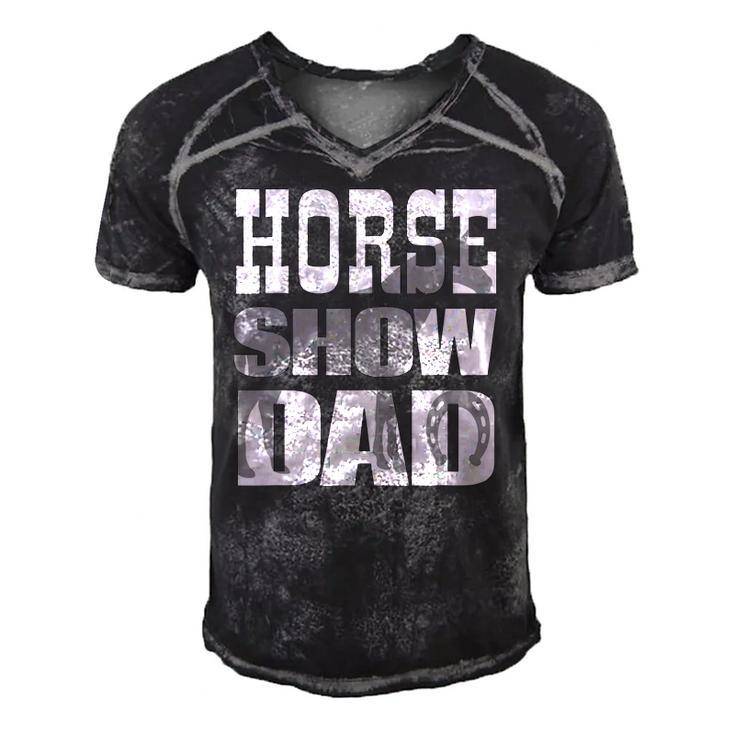 Horse Show Dad Fathers Day Men's Short Sleeve V-neck 3D Print Retro Tshirt