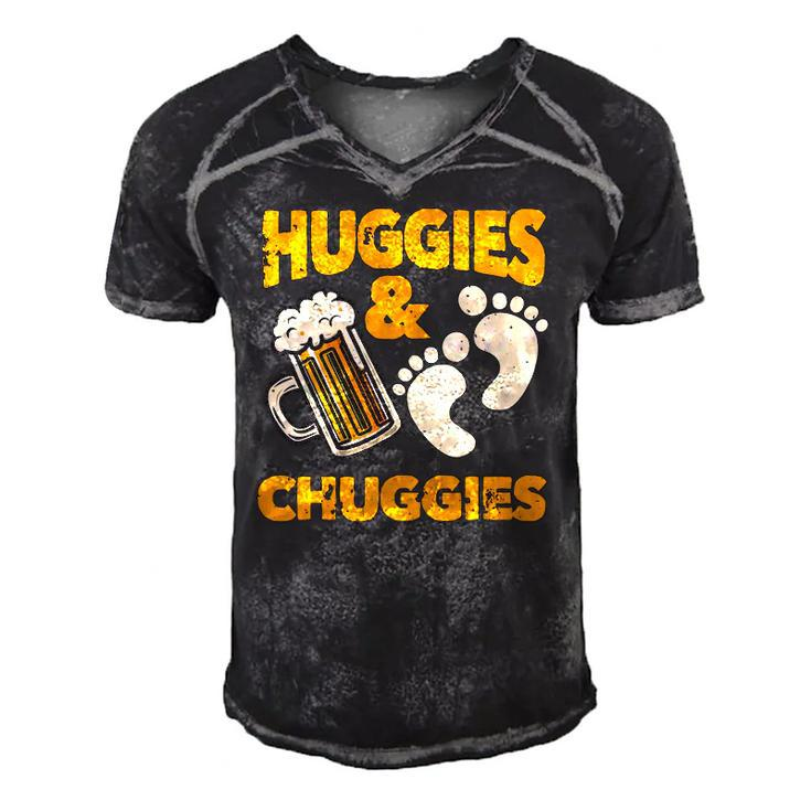 Huggies And Chuggies Funny Future Father Party Gift Men's Short Sleeve V-neck 3D Print Retro Tshirt