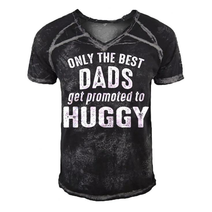 Huggy Grandpa Gift   Only The Best Dads Get Promoted To Huggy Men's Short Sleeve V-neck 3D Print Retro Tshirt
