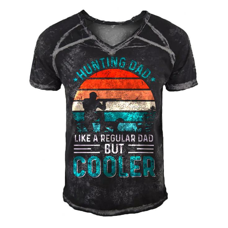 Hunting Dad Like A Regular Dad But Cooler Fathers Day Hunt Design Men's Short Sleeve V-neck 3D Print Retro Tshirt