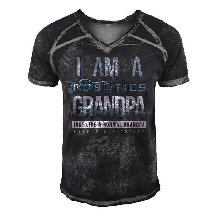 I Am A Robotics Grandpa Funny Robot Lover Men's Short Sleeve V-neck 3D Print Retro Tshirt