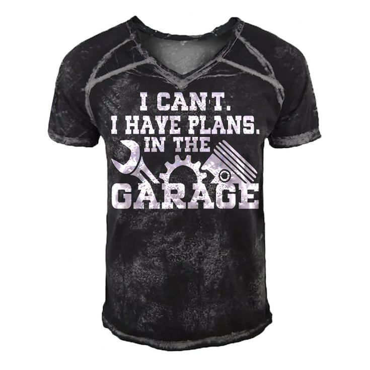 I Cant I Have Plans In The Garage  Car Repair Mechanic  V2 Men's Short Sleeve V-neck 3D Print Retro Tshirt