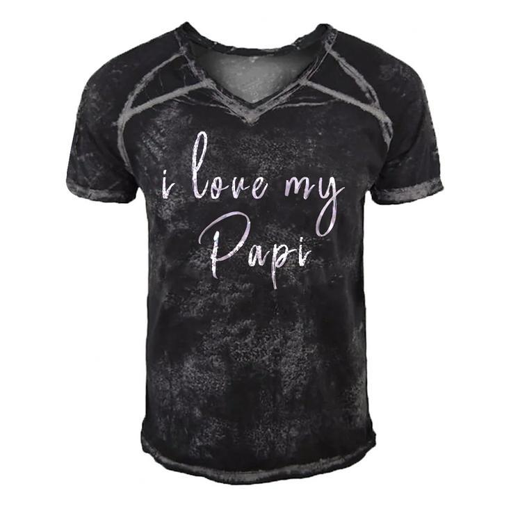 I Love You My Papi Best Dad Fathers Day Daddy Day Men's Short Sleeve V-neck 3D Print Retro Tshirt