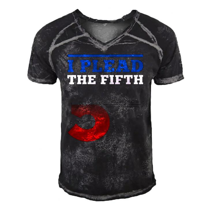 I Plead Fifth 5Th Amendment Constitution Rights Print Men's Short Sleeve V-neck 3D Print Retro Tshirt