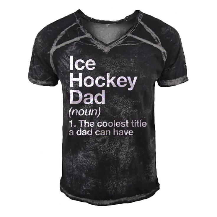Ice Hockey Dad Definition Funny Sports Men's Short Sleeve V-neck 3D Print Retro Tshirt