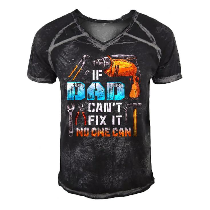 If Dad Cant Fix It No One Can Love Father Day Men's Short Sleeve V-neck 3D Print Retro Tshirt