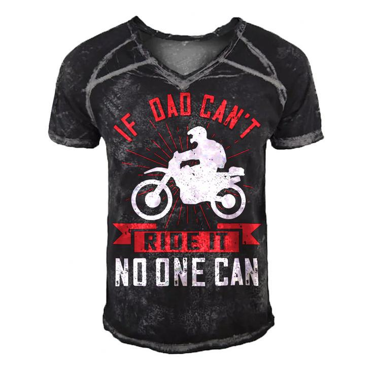 If  Dad Cant Ride It No One Can Men's Short Sleeve V-neck 3D Print Retro Tshirt