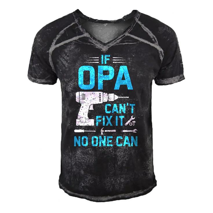 If Opa Cant Fix It No One Can Vintage Fathers Day Men's Short Sleeve V-neck 3D Print Retro Tshirt