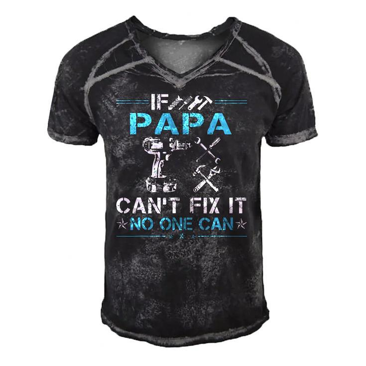 If Papa Cant Fix It No One Can Fathers Day Men's Short Sleeve V-neck 3D Print Retro Tshirt
