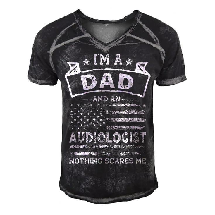 Im A Dad And Audiologist Funny Fathers Day & 4Th Of July  Men's Short Sleeve V-neck 3D Print Retro Tshirt