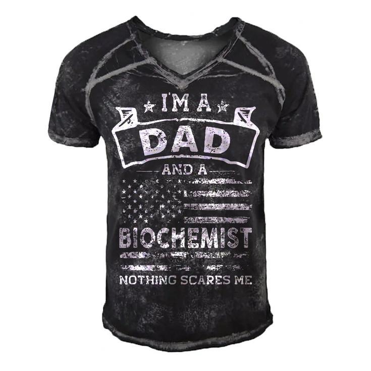 Im A Dad And Biochemist Funny Fathers Day & 4Th Of July  Men's Short Sleeve V-neck 3D Print Retro Tshirt