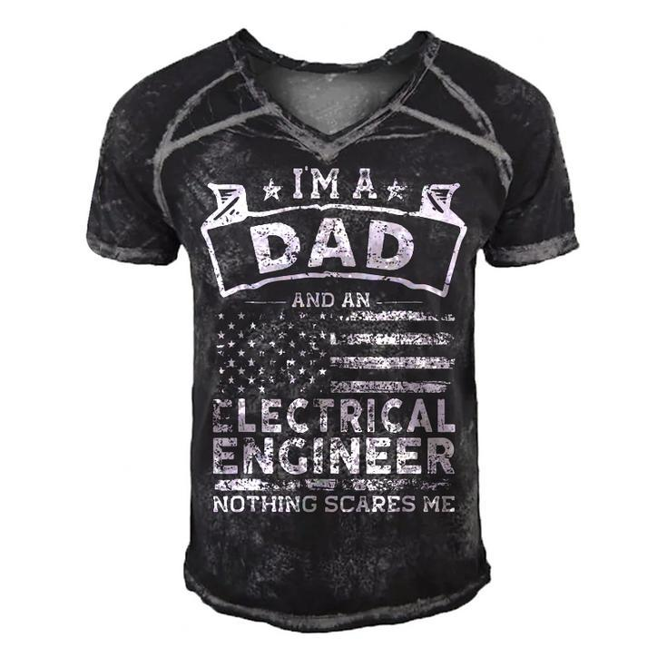 Im A Dad And Electrical Engineer Fathers Day & 4Th Of July  Men's Short Sleeve V-neck 3D Print Retro Tshirt