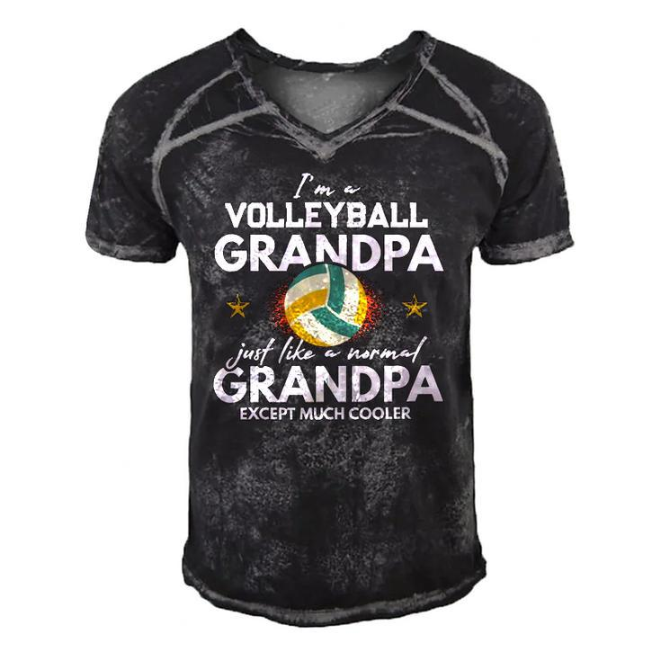Im A Volleyball Grandpa Like Normal Grandparents Men's Short Sleeve V-neck 3D Print Retro Tshirt