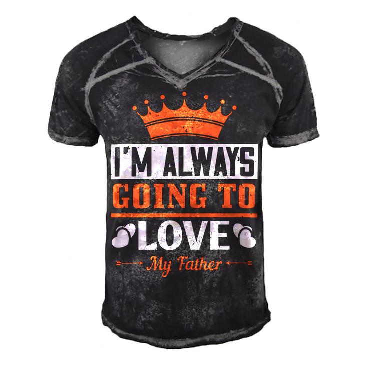 Im Always Going To Love My Father Men's Short Sleeve V-neck 3D Print Retro Tshirt