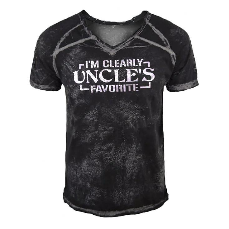 Im Clearly Uncles Favorite Favorite Niece And Nephew Men's Short Sleeve V-neck 3D Print Retro Tshirt