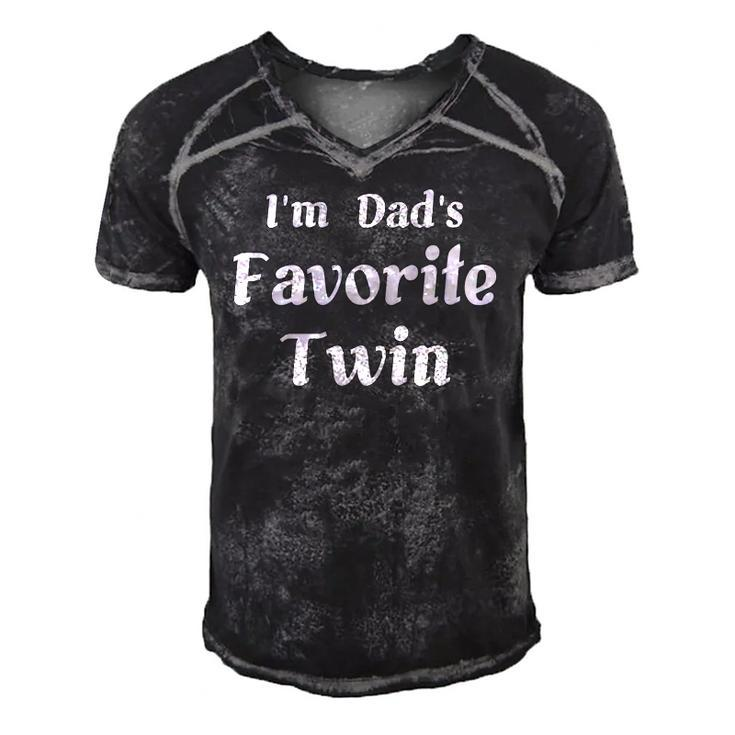 Im Dads Favorite Twin Men's Short Sleeve V-neck 3D Print Retro Tshirt