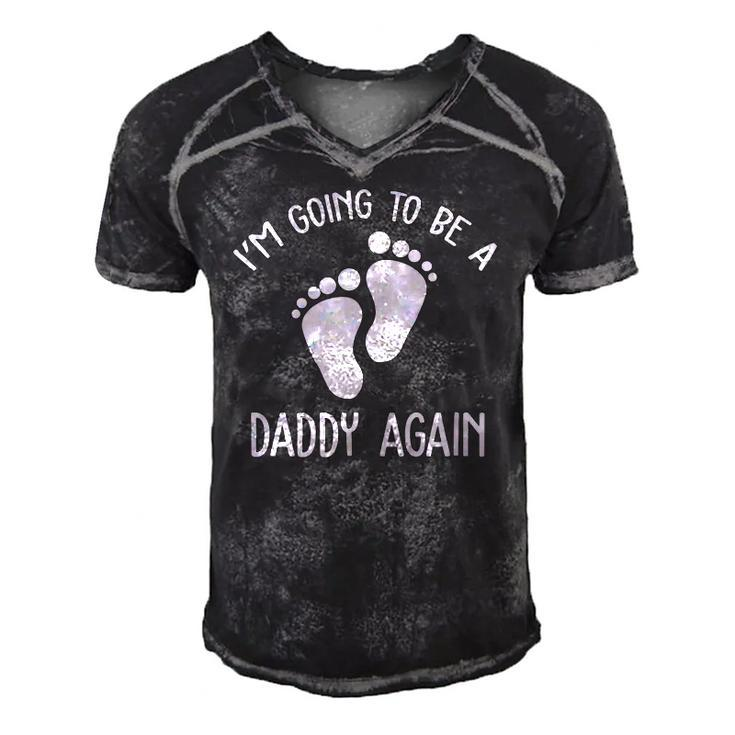 Im Going To Be A Daddy Again Surprise For Expectant Fathers Day Men's Short Sleeve V-neck 3D Print Retro Tshirt