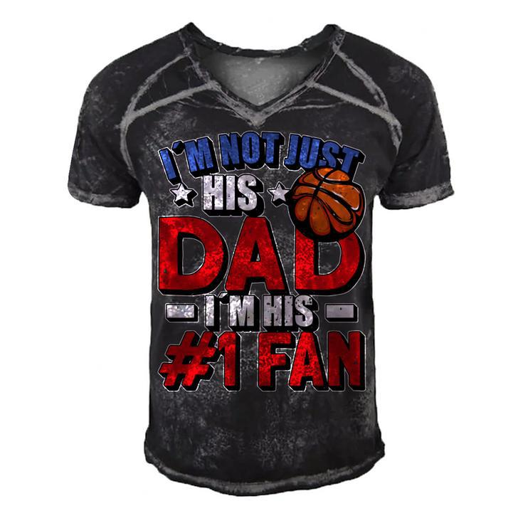 Im Not Just His Dad Father´S Day 4Th Of July Basketball   Men's Short Sleeve V-neck 3D Print Retro Tshirt