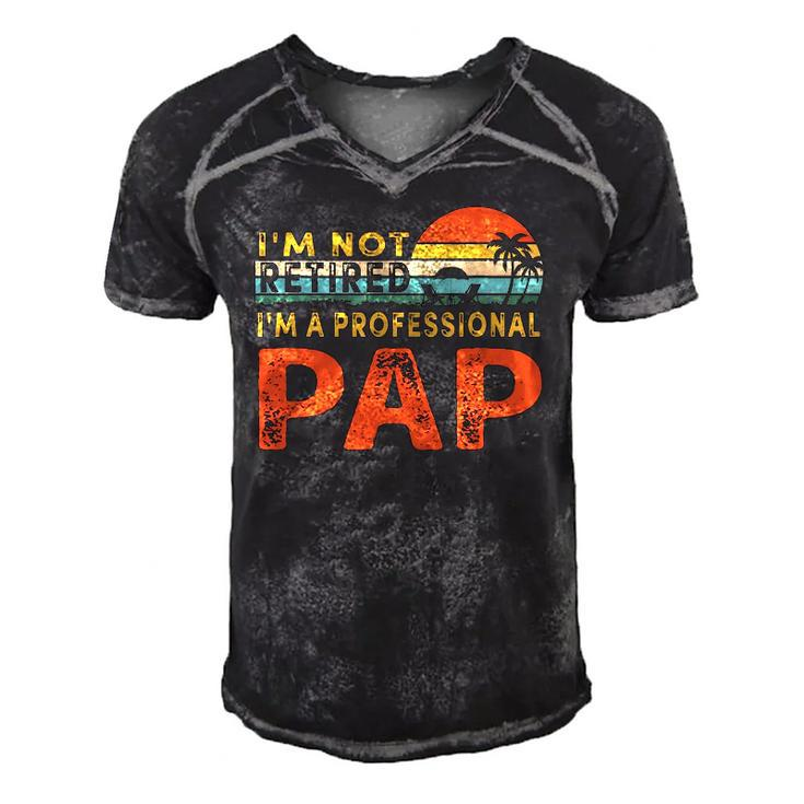 Im Not Retired A Professional Pap Fathers Day Men's Short Sleeve V-neck 3D Print Retro Tshirt