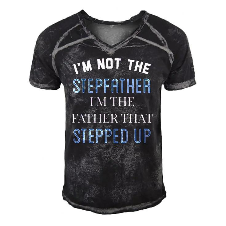 Im Not The Stepfather Im Father That Stepped Up Men's Short Sleeve V-neck 3D Print Retro Tshirt
