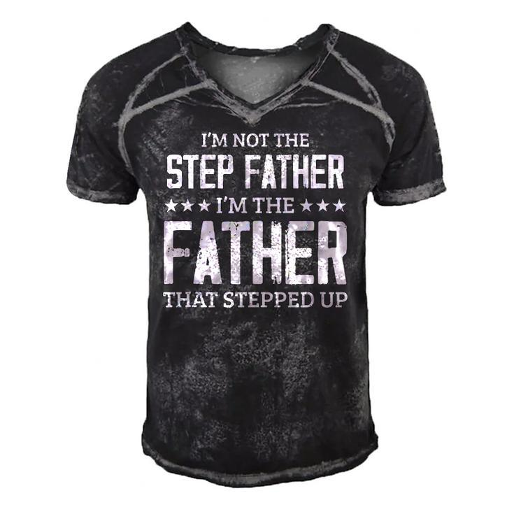 Im Not The Stepfather Im The Father That Stepped Up  Men's Short Sleeve V-neck 3D Print Retro Tshirt