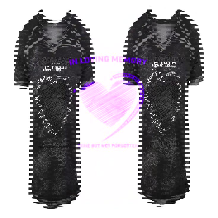 In Loving Memory S Dad Father Daddy Heaven In Memory Men's Short Sleeve V-neck 3D Print Retro Tshirt