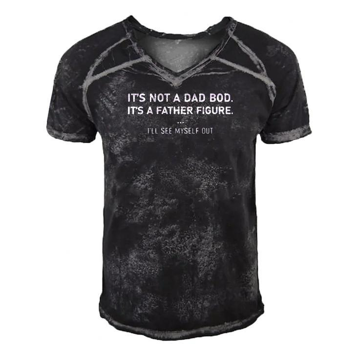It’S Not A Dad Bod It’S A Father Figure I’Ll See Myself Out Essential Men's Short Sleeve V-neck 3D Print Retro Tshirt