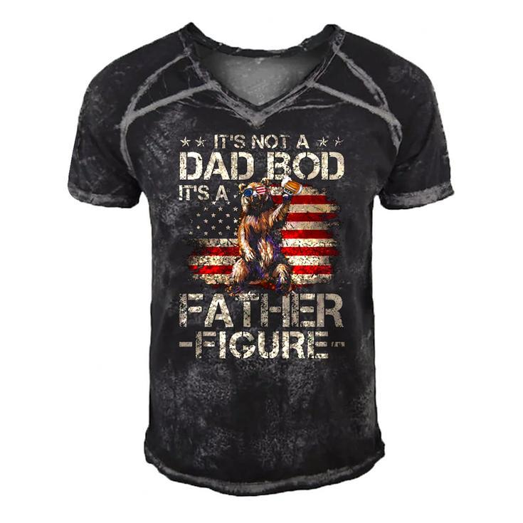 Its Not A Dad Bod Its A Father Figure Men Funny Vintage Men's Short Sleeve V-neck 3D Print Retro Tshirt